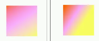 Linear gradient with three stops